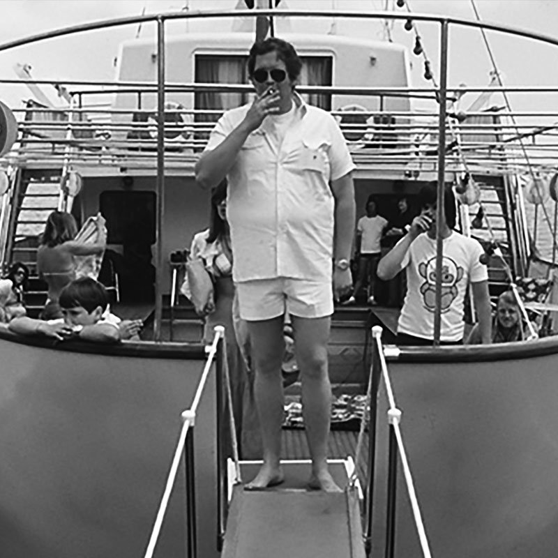 Hesketh on a Yacht